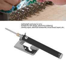 USB Soldering Iron Wireless Charging Welding Tool Portable Battery Powered for Indoor Outdoor Black - Negro - Ver 2