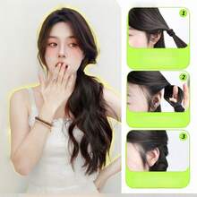 Lazy Sweet Curly Ponytail Wig, Natural Looking Wavy Ponytail Hair Extension With Elastic Band, Side Ponytail Wig With Tie - Multicolor - View 3