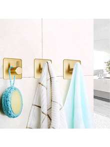 Ganchos de pared autoadhesivos de acero inoxidable de 1/4 pulgada, ganchos adhesivos resistentes, sin necesidad de perforar, adecuados para toalleros, percheros, portallaves, etc. - por favor elige - Ver 9