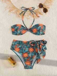 Bộ bikini hai mảnh hở lưng, kiểu yếm, thích hợp cho bãi biển, kỳ nghỉ và mọi mùa. - Nhiều màu - Xem 3