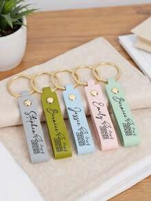 Llavero de cuero personalizado 2026, regalo de graduación con nombre personalizado, llavero de graduación universitaria, recuerdo de fiesta, regalo de fiesta de graduación - E - Ver 4