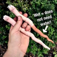 3件套可爱“渴水”植物装饰品 - 采用硅胶树脂制成，带有“喝我”标志，无需电池，适用于室内/室外植物，万圣节主题，经典风格，园艺装饰，趣味设计，经久耐用，园艺配件，户外园艺装饰，万圣节装饰，园艺用品，大型园艺装饰品 - A - 查看 7