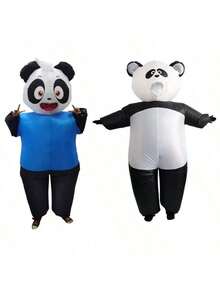 Inflatable Panda Costume, Full Body Cartoon Character Cosplay, Stage Performance Outfit - Multicolor - View 9