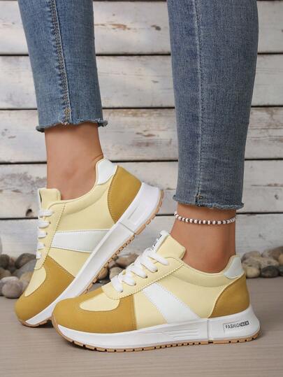 Plus Size Women's Outdoor Ribbon Sports Shoes, Anti-Slip Breathable Running Sneakers, Suitable For Autumn, Winter, Spring And Summer