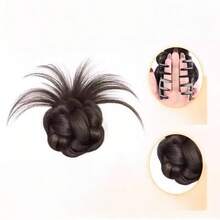 1个合成发髻夹，耐热发夹，丸子头造型，适合女性日常佩戴及各种场合 - 彩色 - 查看 9