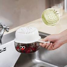 1 Set Duck-Billed Dopamine Cute Handle Colander Strainer, 2-In-1 Thickened Fruit Vegetable Washing Basket For Home Use - Multicolor - View 5