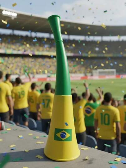 Corneta Brasil Plástico 24cm Torcedor Copa