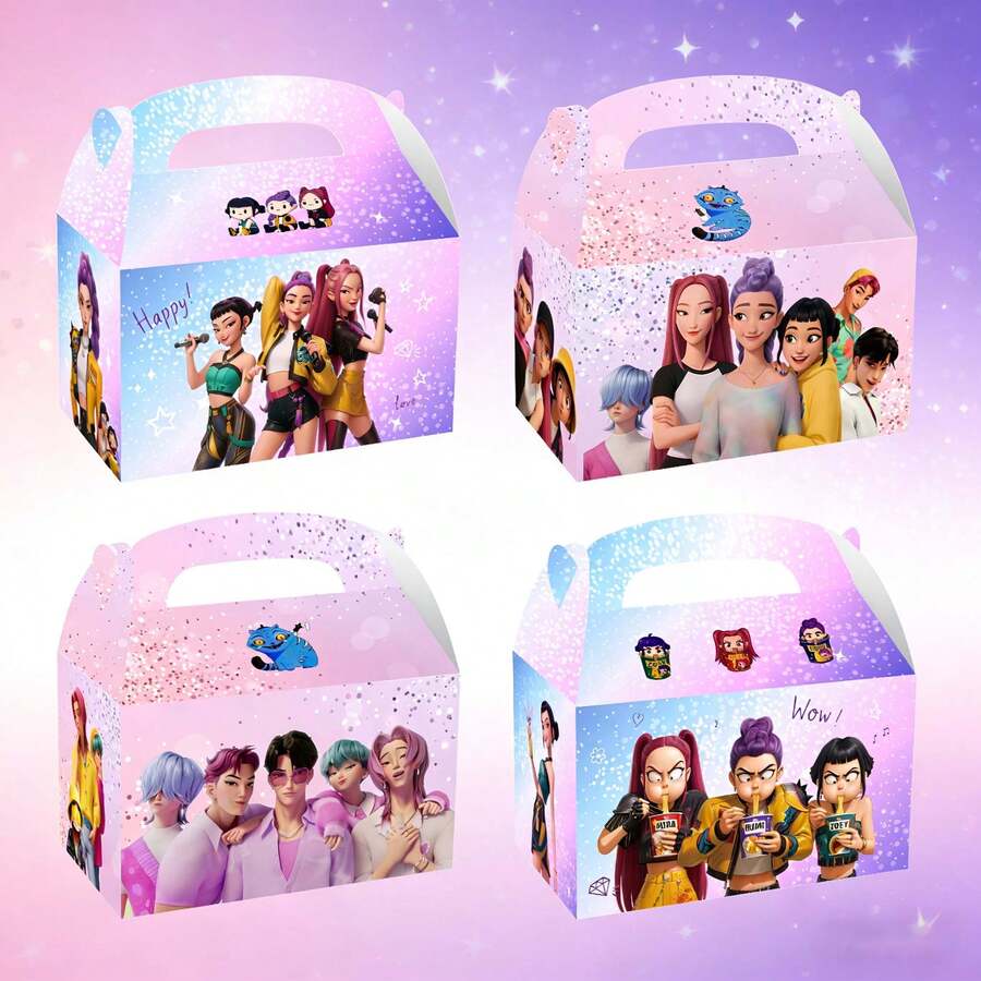 12个元奇神像周边手持纸盒学生课堂活动伴手礼包装高价值派对用品，新年礼物，情人节礼物，复活节礼物，随机风格。 - 彩色 - 查看 1