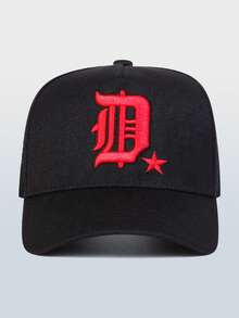 1pc Unisex Gothic Letter D-Ring Embroidered Baseball Cap - Adjustable Design, Suitable For Hiking, Climbing, Travel, Sun Protection And Outdoor Sports,Beach,Holiday - Multicolor - View 3