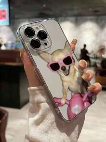 1pc Minimalist & Fashionable Funny Dog Pattern Soft TPU Protective Case, Anti-Fall Anti-Scratch Anti-Fingerprint, Camera Lens Protection Compatible With Apple, Nothing, Pixel, - Multicolor - View 2