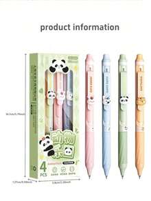 Bộ 2 bút bi gel hình động vật dễ thương, có thể xóa được, màu hồng hoạt hình, ngòi 0.5mm, mực đen/xanh dương, thích hợp cho học sinh và sử dụng văn phòng. - nhiều màu - Xem 10