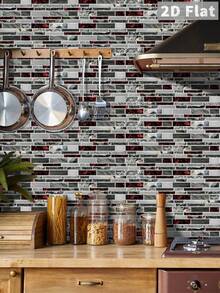 24 PCS Marble Texture Wall Stickers PVC Crystal Film Waterproof Oil-Proof Decals For Kitchen Bathroom Home Decor - Nhiều màu C - Xem 7
