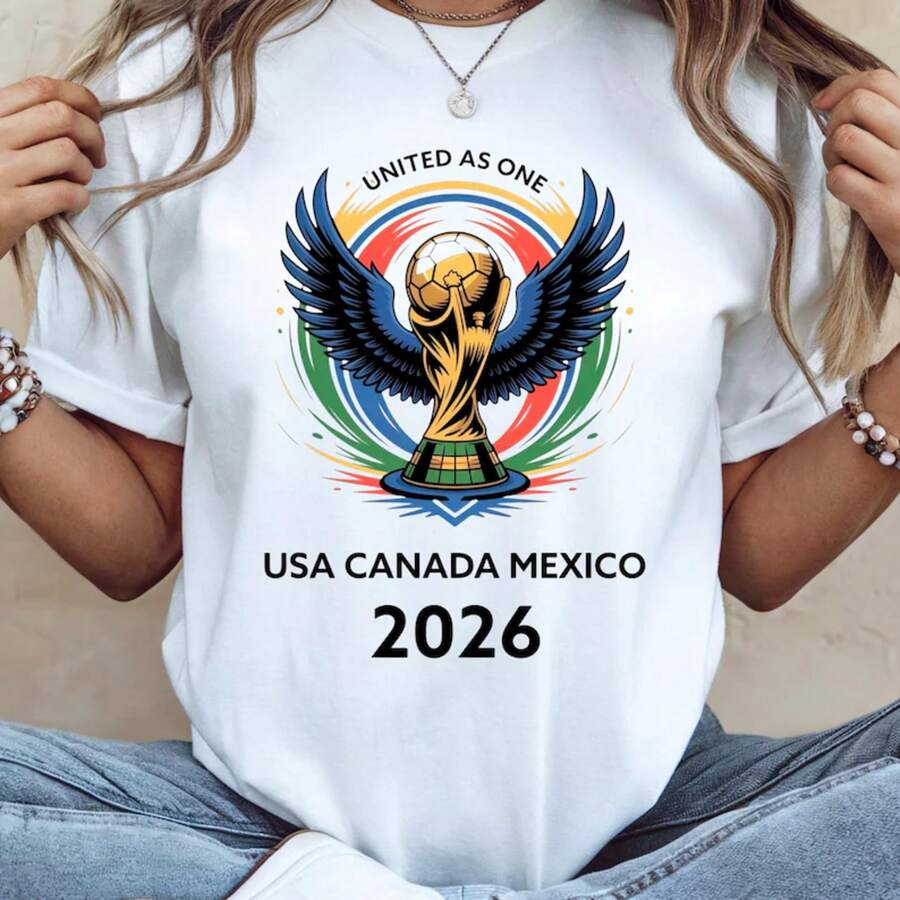 World Cup Shirt|  World Cup T Shirt| USA World Cup Shirt| Football 2026 Shirt| World Cup 2026 T-Shirt| Unisex ® - 橄欖綠 - 查看 1