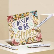 1 Inspirational Quote Coloring Book, Adult Relaxation Painting Book, 24 Single-Sided Hand-Drawn Pages, Minimalist Pattern Design, Easy To Color, Enjoy Fun And Fulfillment Through Coloring, Thoughtful Gift For Friends, Family Or Loved Ones On Holidays, Birthdays Or Any Special Occasion, Back To School Stationery - Inspirational Quote Coloring - View 8