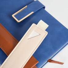1pc PU Leather Pen Holder, Suitable For Pens, Creative Pencil Case, Protect Your Ballpoint Pen, Stylus, Suitable For School, Office, Business Travel And Tourism, Office Supplies, School Supplies, Back To School Gift, Christmas Gift, Teacher's Day Gift,Stationery,Bag - Multicolor - View 4