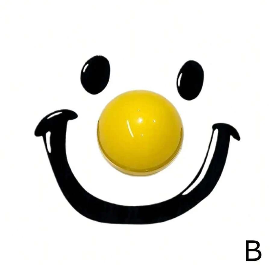 Tapa de inodoro con bola de sonrisa de dopamina, evita tocar la tapa del inodoro, abridor de tapa de asiento de inodoro de mano para accesorios de Wc de baño K9U7 - Amarillo - Ver 1