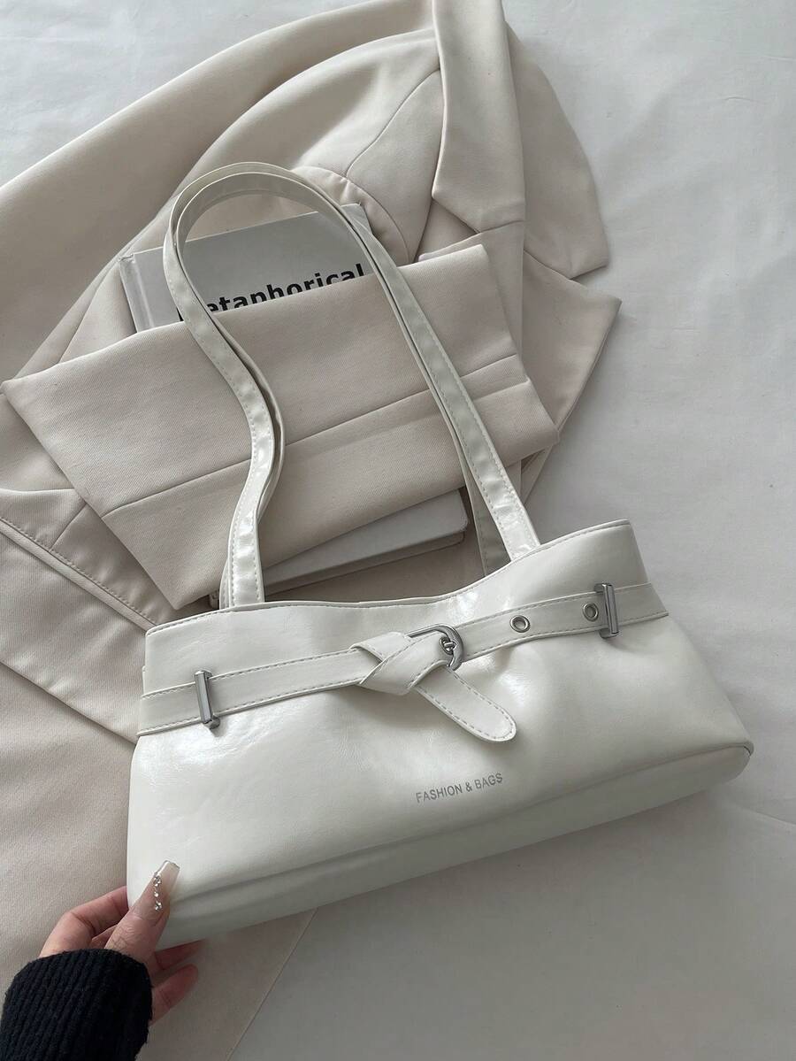 新款时尚腰带装饰手提包，适合派对、郊游、度假、购物和日常使用，可存放硬币、手机，也适合白领、大学生和上班族作为工作包，优雅女士包。