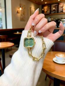 LIANDU Women's Fashion Creative Multifunctional Compact Quartz Watch, Suitable For Daily Wear, Birthday Gift, Back To School, Thanksgiving, Romantic Occasions, Perfect Gift - Vàng - Xem 6