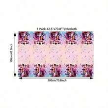 1pc/2pcs/3pcs K-Pop Witch Girl Group Theme Party Tablecloth, Disposable PE Table Cover, Random Style - Multicolor - View 4