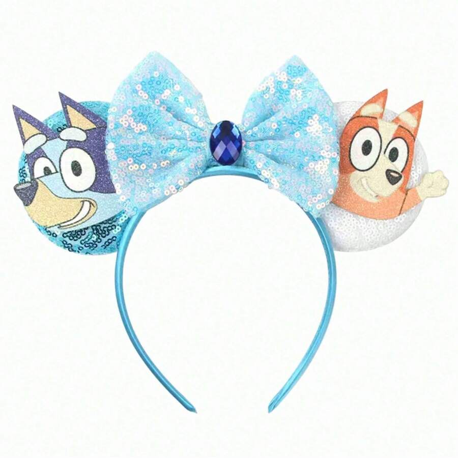 1pc Sheepdog Birthday Party Hair Accessories Halloween Costume Headbands Hard Plastic Headwear And Tail Cosplay Costume Accessories,Perfect Holiday Gift, Easter Gift, Gift For Fans And Friends - Multicolor - View 1