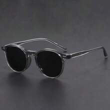 Premium Brand Classic Handmade Round Acetate Eyeglasses, Men's Retro Fashion Frames, Men's Accessories, Transparent Eyewear Accessories - Multicolor - View 6