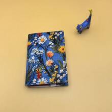 1pc Handmade Blue Background Chrysanthemum Fabric Book Cover, Notebook Journal Fabric Book Sleeve, Gift For Book Lovers, Couples, Family - Single Piece - View 8