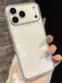 Luxury Clear Translucent Shockproof Armor Case Compatible With IPhone 17Pro Max 17Pro 17 17Air 16Pro Max 16Pro 15Pro Max 15Pro 15 14Pro Max 14Pro 14Plus 13Pro Max 14 13 12 11 Clear Camera Protection Bumper Soft TPU Cover - Clear - View 1