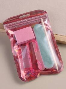 10/5/1 Piezas Juego de Limas y Empujadores de Uñas | Incluye Cortaúñas, Cepillo, Raspador y Bloque Pulidor - Kit Completo de Cuidado de Uñas y Pies, Ideal para Viajes y Uso en Salón - Juego Multifuncional de Cuidado de Uñas y Pies - 25 piezas (5 paquetes) - Ver 6