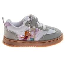 Disney Frozen Design Sneakers Girls Elsa & Anna Glitter Detail Athletic Running Adjustable Strap (Toddler Sizes 6-10 / Little Kid Sizes 11-12) - 灰色 - 查看 2