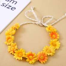 1件向日葵雏菊发箍，波西米亚风印花头饰，适合女性日常佩戴、休闲外出、跳舞、派对、旅行和特殊场合的时尚发饰，女士发带 - 彩色 - 查看 7