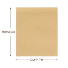100/200pcs Paper Cookie Bags, 4.7x6.3 Inch Grease-Proof Cookie Sleeves, Small Brown Baking Bags For Packaging Donuts, Brownies, Snacks, Baked Goods - Brown - View 2