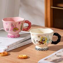 SpongeBob SquarePants Bộ sưu tập cốc chân cao chính thức mới của SquarePants, bao gồm cốc, ly, cốc sữa, cốc cà phê, gốm sứ chịu nhiệt, thiết kế IP của SquarePants, nhiều màu sắc để lựa chọn, quà tặng ngày lễ và vật dụng cho các bữa tiệc gia đình. - Nhiều màu - Xem 3