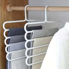 5-Tier Plastic Multifunctional Scarf Holder Rack, Non-Slip Scarf/Shawl Storage Organizer - Multicolor - View 5