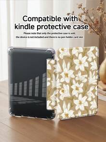 Ayotu 1pc Brown Lily Flower Tablet Case & Kindle E-Book Case Compatible With 10th Generation, 11/Air 4th/Air 7th/9.7 Inches, Compatible With Samsung Galaxy Tab A9 Plus, Kindle (11th Generation-2024 Release)(6 Inch), Kindle Paperwhite 12th Gen 2024, Great Holiday Gift, Stylish And Simple Pattern. - Multicolor - View 8