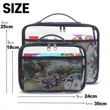 Bolsa de almacenamiento con cremallera de PVC para bloques de construcción, juguetes, arcilla, caja de almacenamiento de juegos de mesa - Multicolor - Ver 11