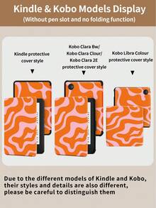 波浪纹简约线条图案平板电脑保护套，兼容9.7/10.2/10.5/10.9/12.9/Pro 11（第十代），兼容三星Galaxy Tab S6 Lite 10.4英寸，兼容Kindle Paperwhite（第十二代，2024年发布），Kindle（第十一代，2022年发布），Kobo Clara Colour，柔软防摔保护，智能支架/自动唤醒/睡眠功能 - 彩色 - 查看 11