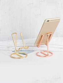 2-In-1 Metal Card Holder & Phone Stand, Creative Desktop Phone Holder, Iron Alloy Phone Stand Suitable For Living Room, Bedroom, Desk, Study - Multicolor - View 3