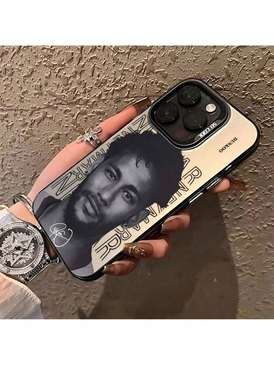 a la UE (DE y ES) Funda de teléfono con tema de fútbol, compatible con modelos 16, 15, 14, 13, 12, 11 Pro Max, X, XR, XS Max, 8, 7 Plus, con acabado mate para protección contra caídas. - Negro translúcido - Ver 1