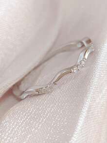 1pc Fashionable Wave Design Ring, Everyday Wear - Wave Style - View 3