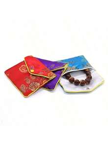 12个装珠宝收纳袋 拉链袋 布袋 珠宝礼盒 手镯袋 珠宝包装袋 - 彩色 - 查看 8