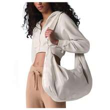 Alo Yoga Women's Accolade Cropped Full Zip Hoodie | Premium Heavyweight French Terry Fleece Sweatshirt | Luxury Soft Short Length Zip-Up Outerwear | Classic Streetwear Cropped Hooded Jacket | Urban Fashion Slimming Boxy Fit Gym Apparel | Athletic Leisure Jumper With Chrome Logo - 象牙 - 查看 4