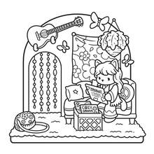 1 Piece Vintage Room Adult & Kids Coloring Book, Learning Supplies Toy, Suitable For Back To School Essential, Bold Simple Design, Relax Mind, Christmas, Halloween, Birthday Gift, Children's Day, Student Supplies - Multicolor - View 10