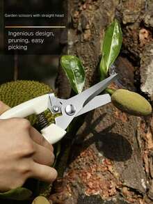 Pruning Shears, Full Set Of Gardening Scissors, Curved Head Fruit Picking Shears, Spring-Loaded Manual Tool Clippers - A - View 2