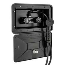 Cabine de douche extérieure pour camping-car avec robinet verrouillable et flexible, cabine de douche extérieure MoreChoice avec pommeau de douche et flexible de robinet, interrupteur eau chaude/eau froide, accessoires pour bateaux, camping-cars et caravanes - A - Voir 8