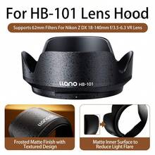 Llano 专业镜头遮光罩，适用于 EW-53/ES-65B/EW-60F、HN-40/HB-90A/HB-101 以及 43mm-62mm 滤镜，反装式设计 - 查看 11