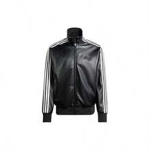 Adidas Adicolor Series Striped Logo Print Zipper Collar Fitted Jacket IZ4033 Men - 黑色 - 查看 5