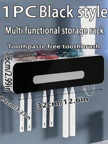 Wall-Mounted Toothpaste Squeezer, Toothpaste & Toothbrush Holder, No Power Required - Storage Rack - View 11