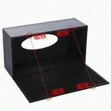European Style Leather Multi-Function Tissue Box, Creative Remote Control Storage Box, Hotel/Restaurant/Living Room Desktop Napkin Holder - Black - View 4