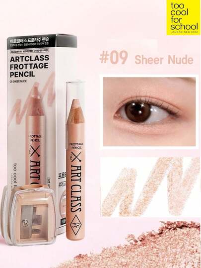 Too Cool for School Artclass Frottage Pencil, With 1 Professional Pencil Sharpener For Free, Eye Shadow & Under Eyeliner & Eye Bag Pencil, Highlighter, Shimmer, Brightener Pencil, Eye Shadow Applicator Stick , Multi-Dimensional Eyes LookCream Eye Shadow Stick, Eye Pencil, Blendable Eyeshadow Stick & Eyeliner Pencil, Eye Shadow Brightener, Soft & Natural Blending, Delicate Texture, Long-Lasting Bright Light, Smooth, Daily Makeup,K Beauty