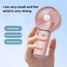 2026 New Portable Cartoon Cute Mini Handheld Rechargeable Fan, Compact Student Pocket Fan - Multiple Styles - View 3